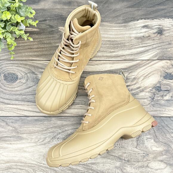 Sperry Shoes - NWOB Sperry Duck Float Ankle Lace Rain Boots Tan 7 Waterproof